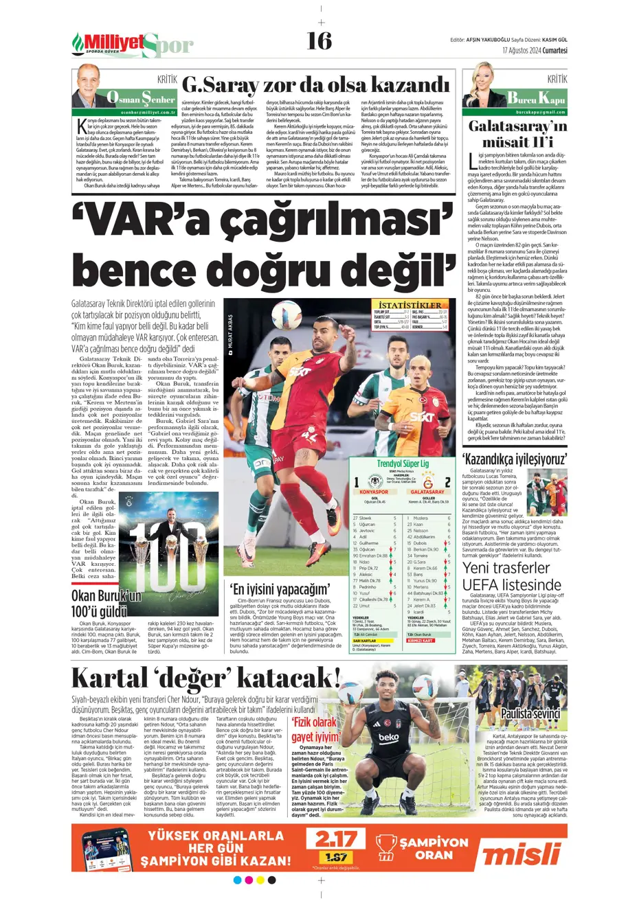 "Fenerbahçe, Fred'in alternatifini buldu" | Sporun manşetleri - 22 "Fenerbahçe, Fred'in alternatifini buldu" | Sporun manşetleri - 22
