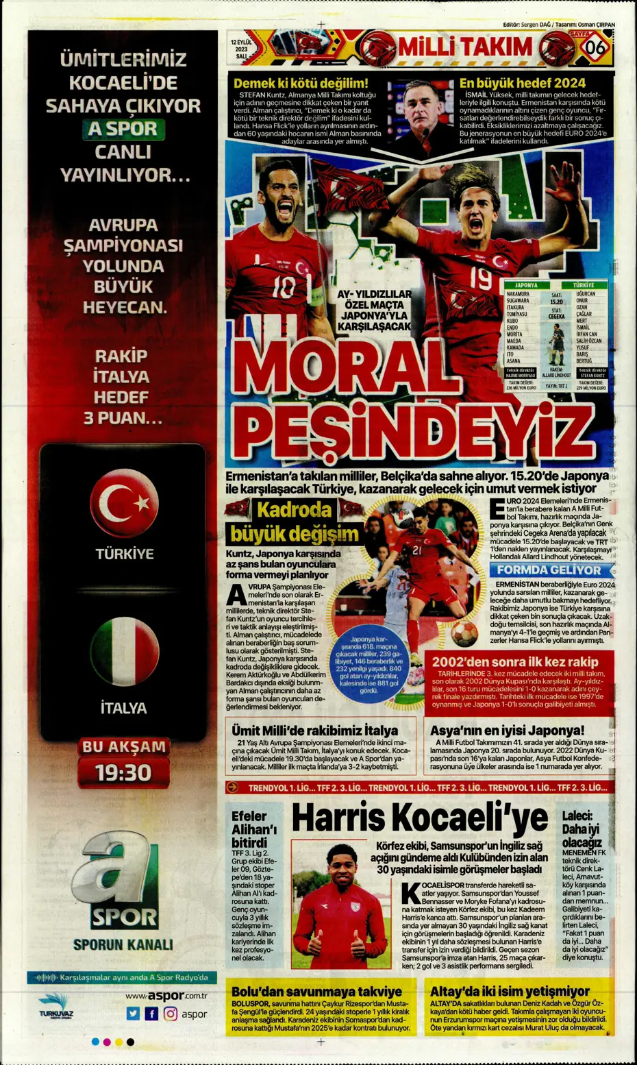 "Kartal'da Lingard sürprizi" | Sporun manşetleri (12 Eylül 2023) - 15