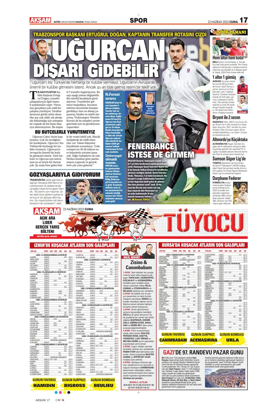 "Cüneyt Çakır ve Abdullah Avcı geliyor" | Sporun manşetleri (23 Haziran 2023) - 1 "Cüneyt Çakır ve Abdullah Avcı geliyor" | Sporun manşetleri (23 Haziran 2023) - 1