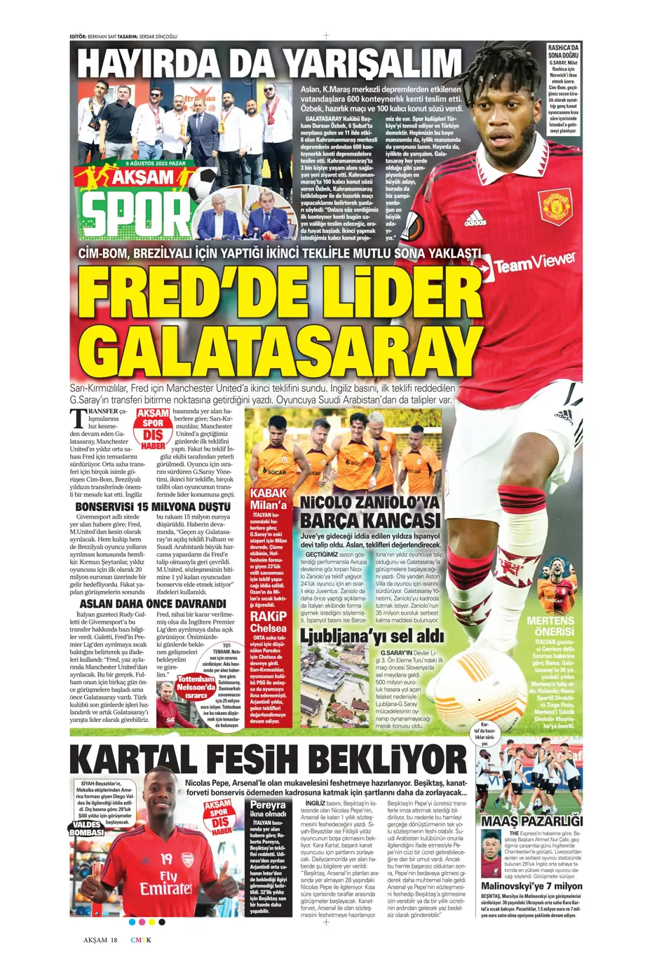 "Fener'e dünya yıldızı" | Sporun Manşetleri (6 Ağustos 2023) - 2