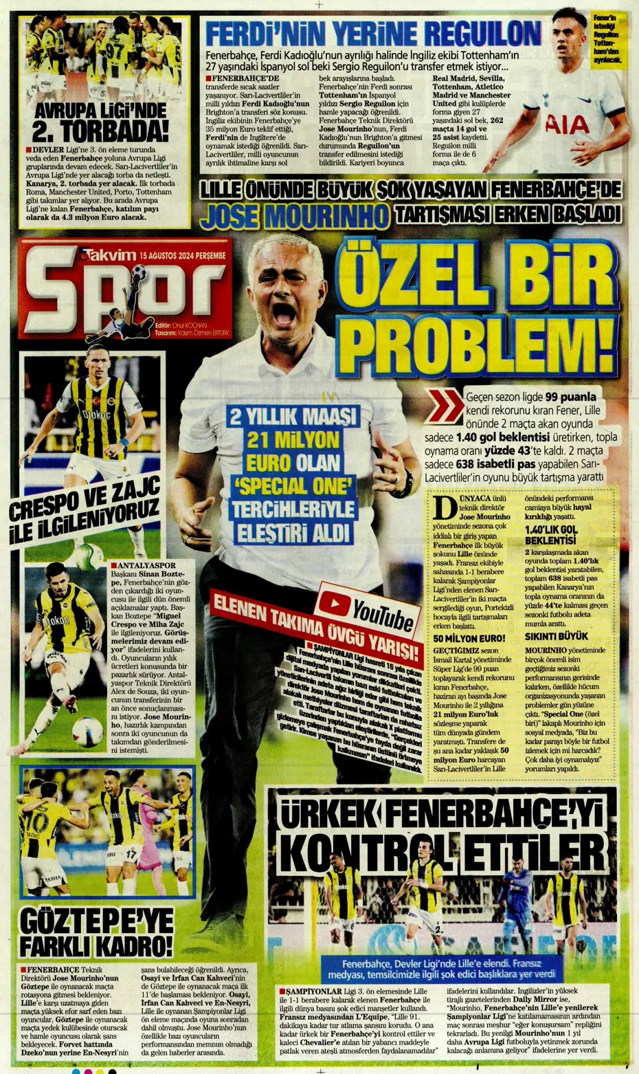 "Muci'yle yol ayrımı" | Sporun manşetleri (15 Ağustos 2024) - 35
