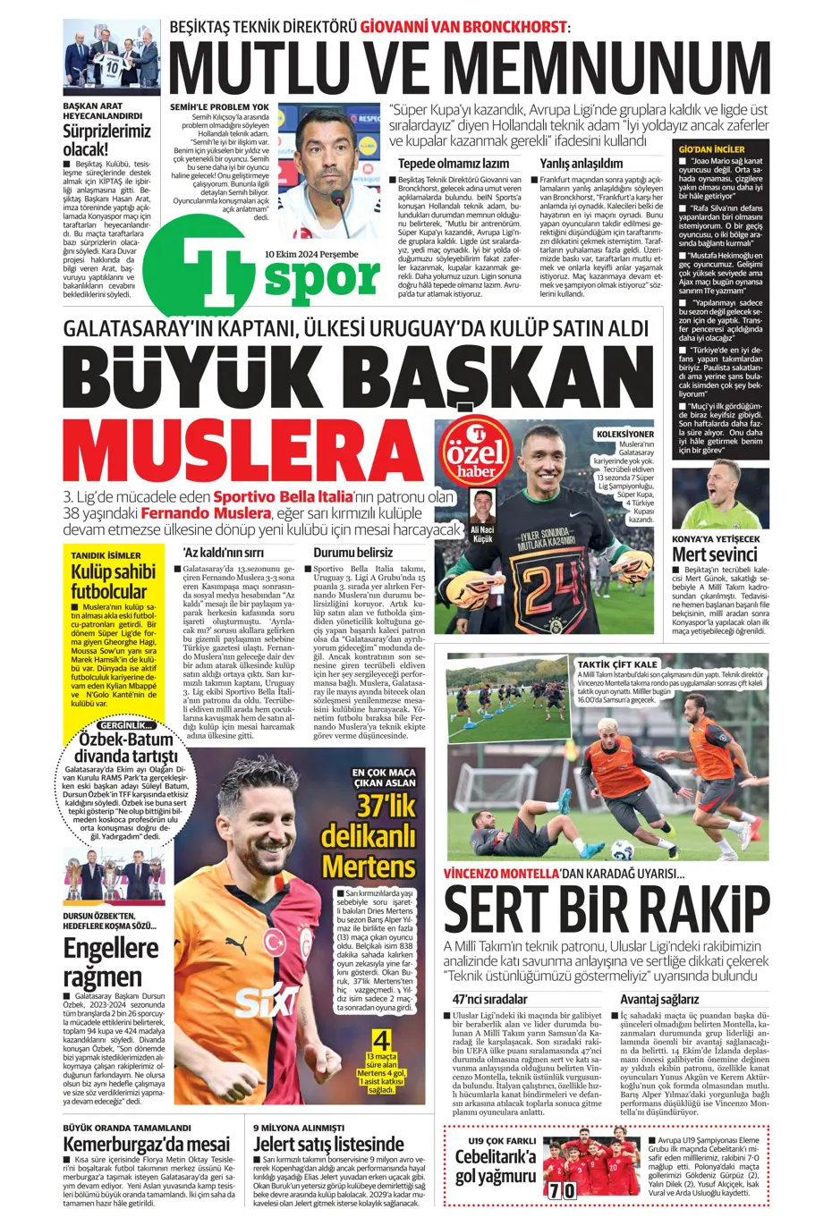 "Dybala bombası" | Sporun manşetleri (10 Ekim 2024) - 34