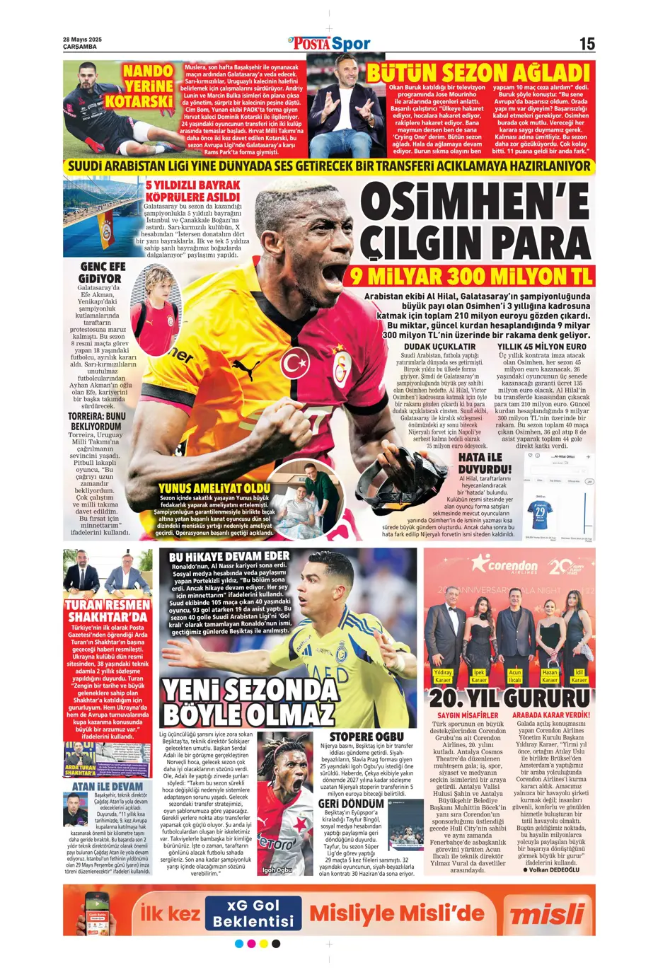 "Bernardo Silva'dan Aslan'a mesaj" | Sporun manşetleri - 22