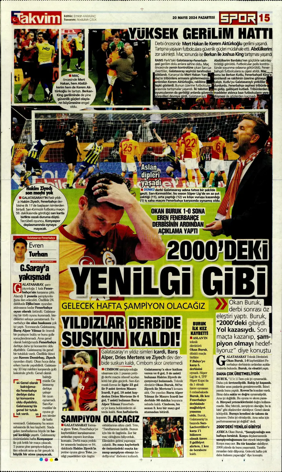 "F.Bahçe G.Saray'a bayramı zehir etti" | Sporun manşetleri (20 Mayıs 2024) - 25