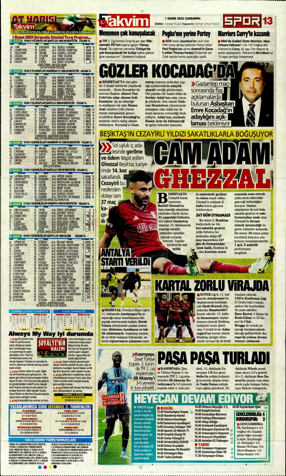 "Krunic Fenerbahçe'ye kaldı" | Sporun manşetleri (1 Kasım 2023) - 33
