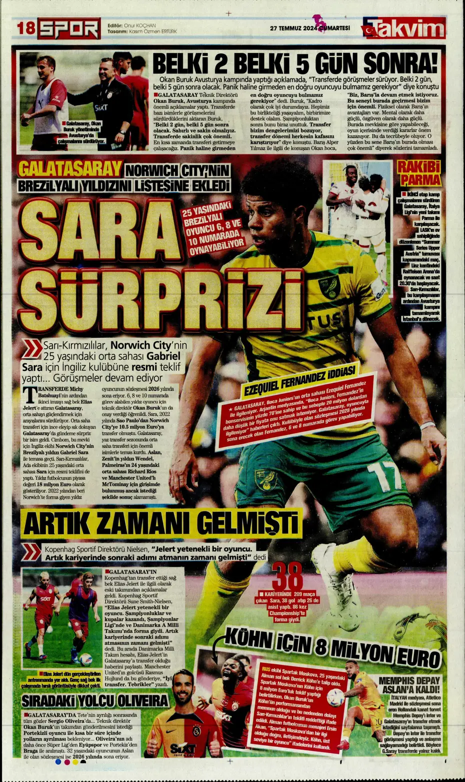 "Rodrigo Becao'ya Lyon kancası" | Sporun manşetleri - 30