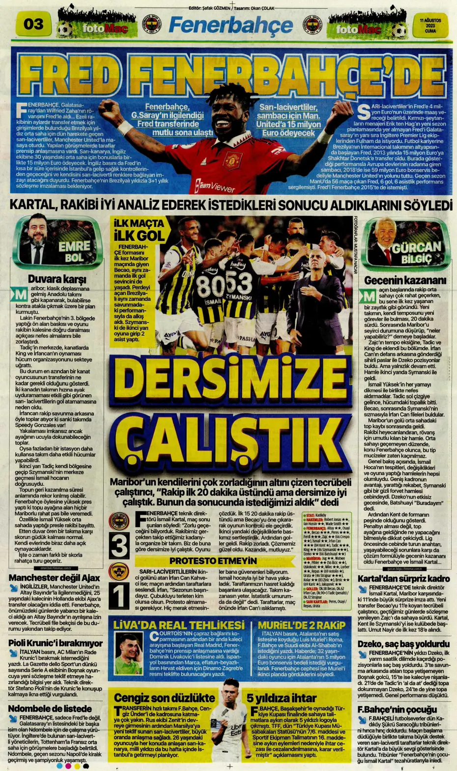 "Cengiz Ünder için yeni görüşme" | Sporun manşetleri (11 Ağustos 2023) - 16 "Cengiz Ünder için yeni görüşme" | Sporun manşetleri (11 Ağustos 2023) - 16