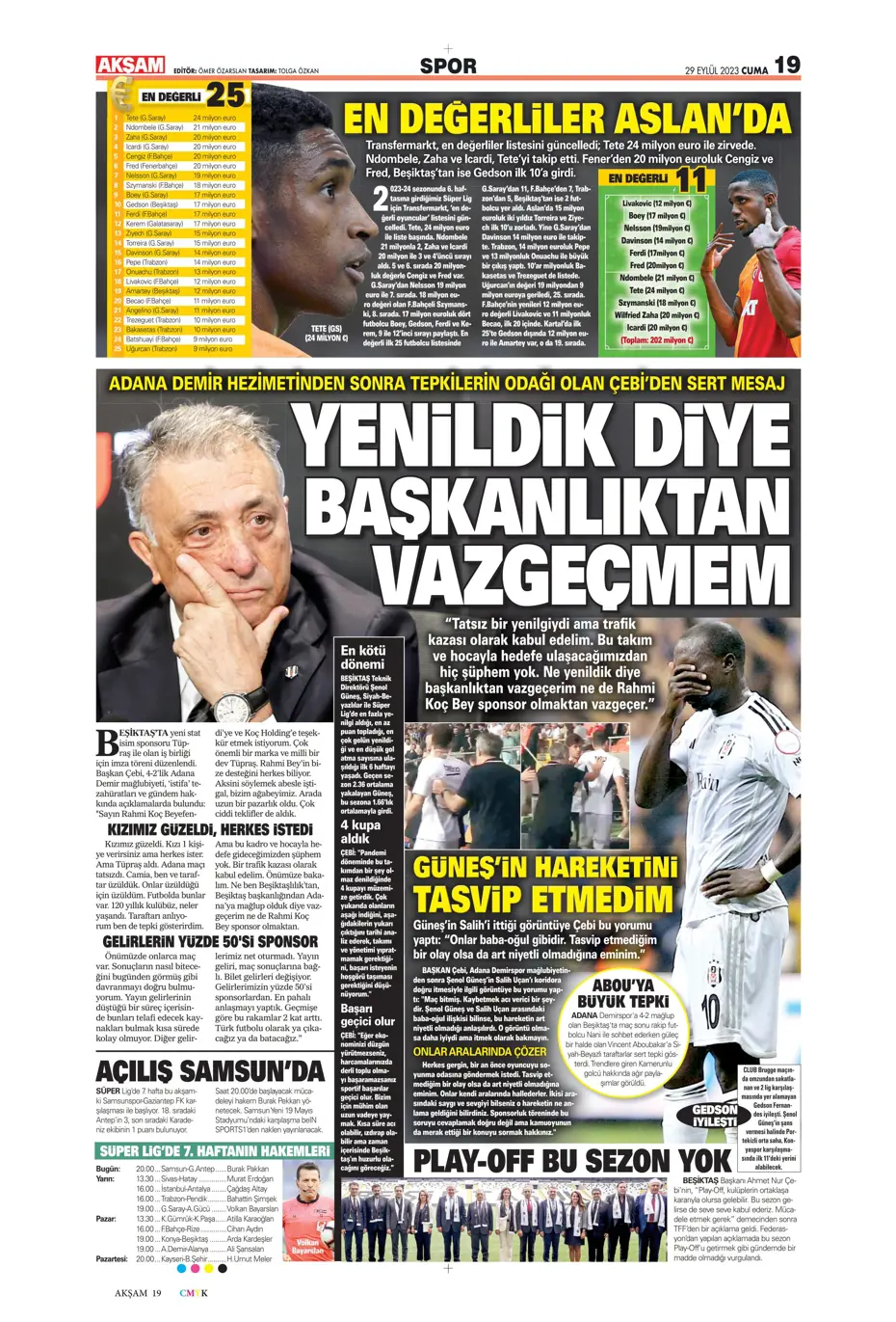 "Fenerbahçe gollerle coştu" | Sporun Manşetleri - 5 "Fenerbahçe gollerle coştu" | Sporun Manşetleri - 5