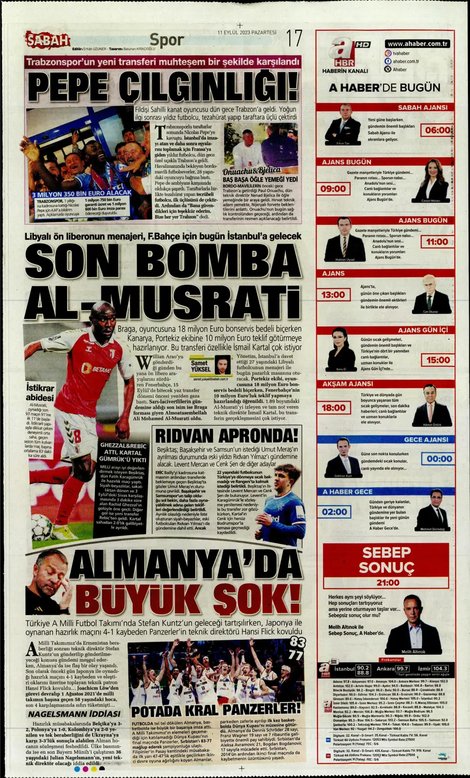 "Sacha Boey, İtalya yolcusu" | Sporun manşetleri (11 Eylül 2023) - 23 "Sacha Boey, İtalya yolcusu" | Sporun manşetleri (11 Eylül 2023) - 23