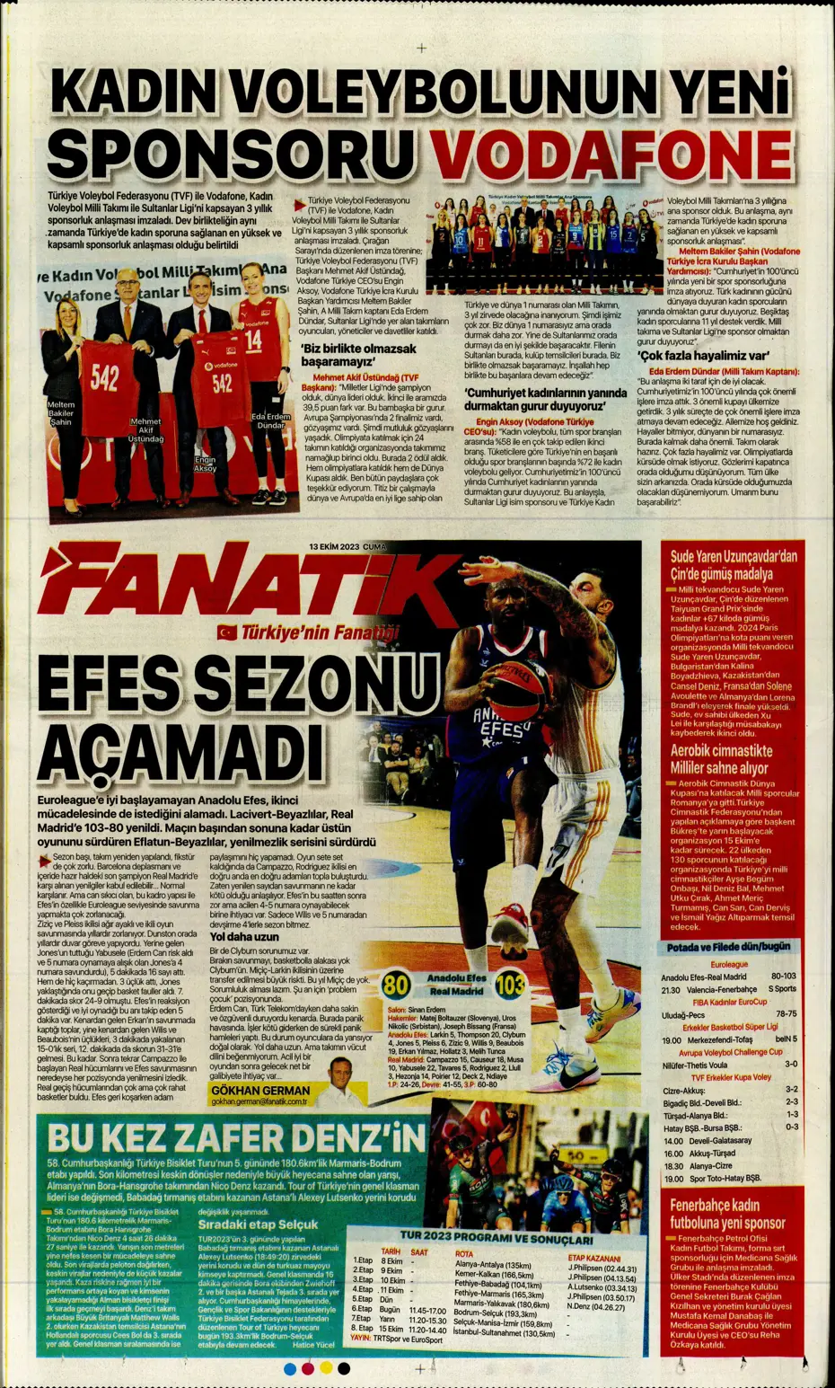 "Barış Yılmaz Türkiye yıkılmaz" | Sporun manşetleri (13 Ekim 2023) - 11 "Barış Yılmaz Türkiye yıkılmaz" | Sporun manşetleri (13 Ekim 2023) - 11