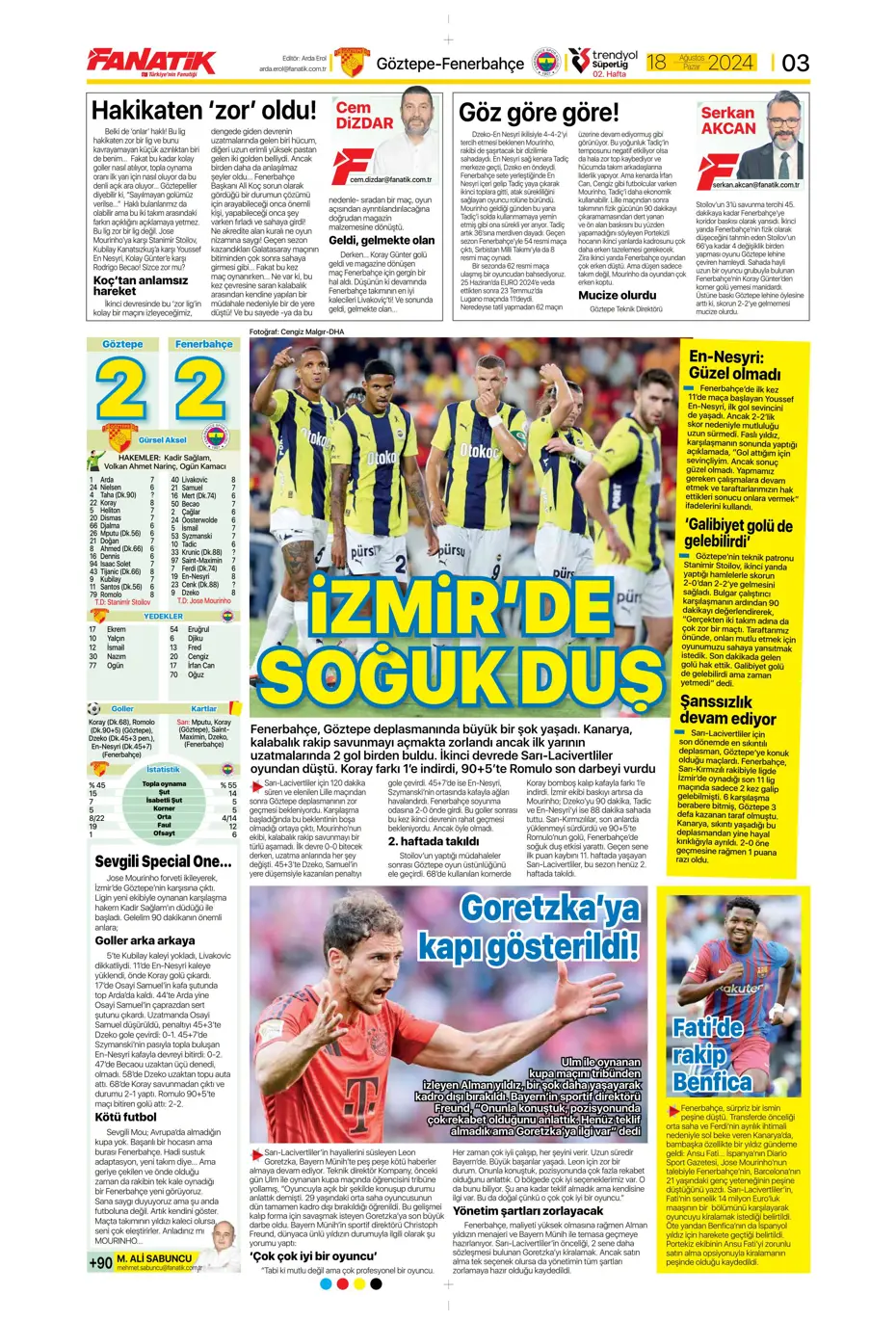 "Aslan'da Ziyech bilmecesi" | Sporun manşetleri (18 Ağustos 2024) - 4 "Aslan'da Ziyech bilmecesi" | Sporun manşetleri (18 Ağustos 2024) - 4