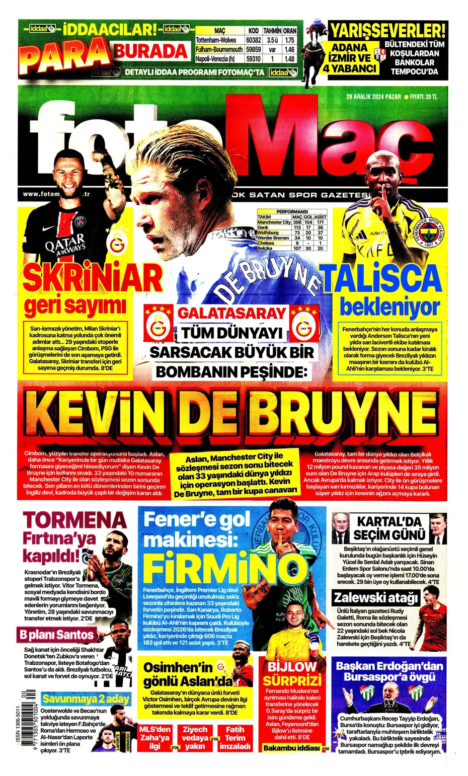 "Mikautadze'de sona doğru" | Sporun manşetleri (29 Aralık 2024) - 10