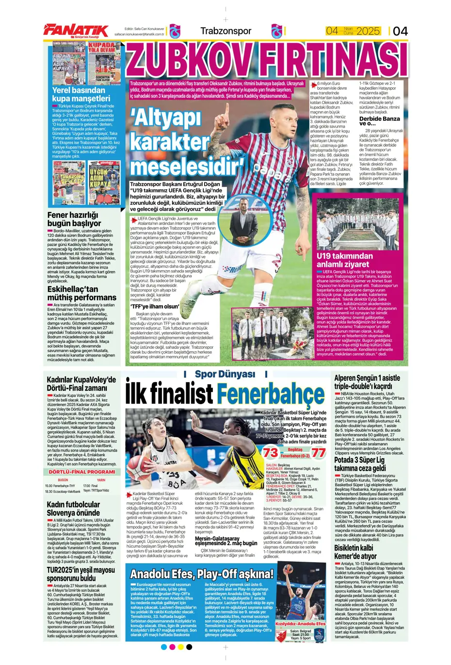 "Derbideki kavgalara ağır fatura" | Sporun manşetleri - 2