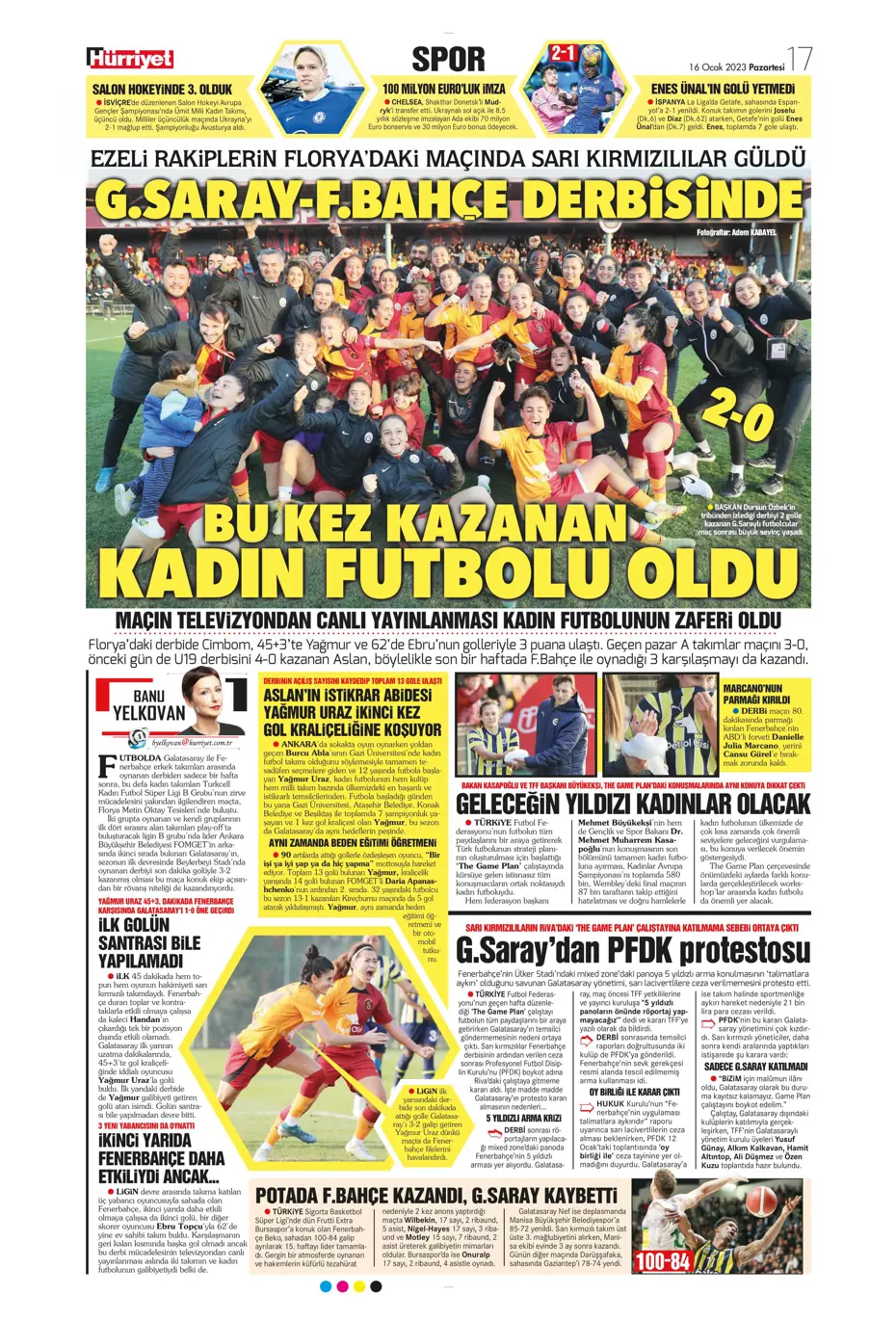 Sporun Manşetleri (16 Ocak 2023) - 23