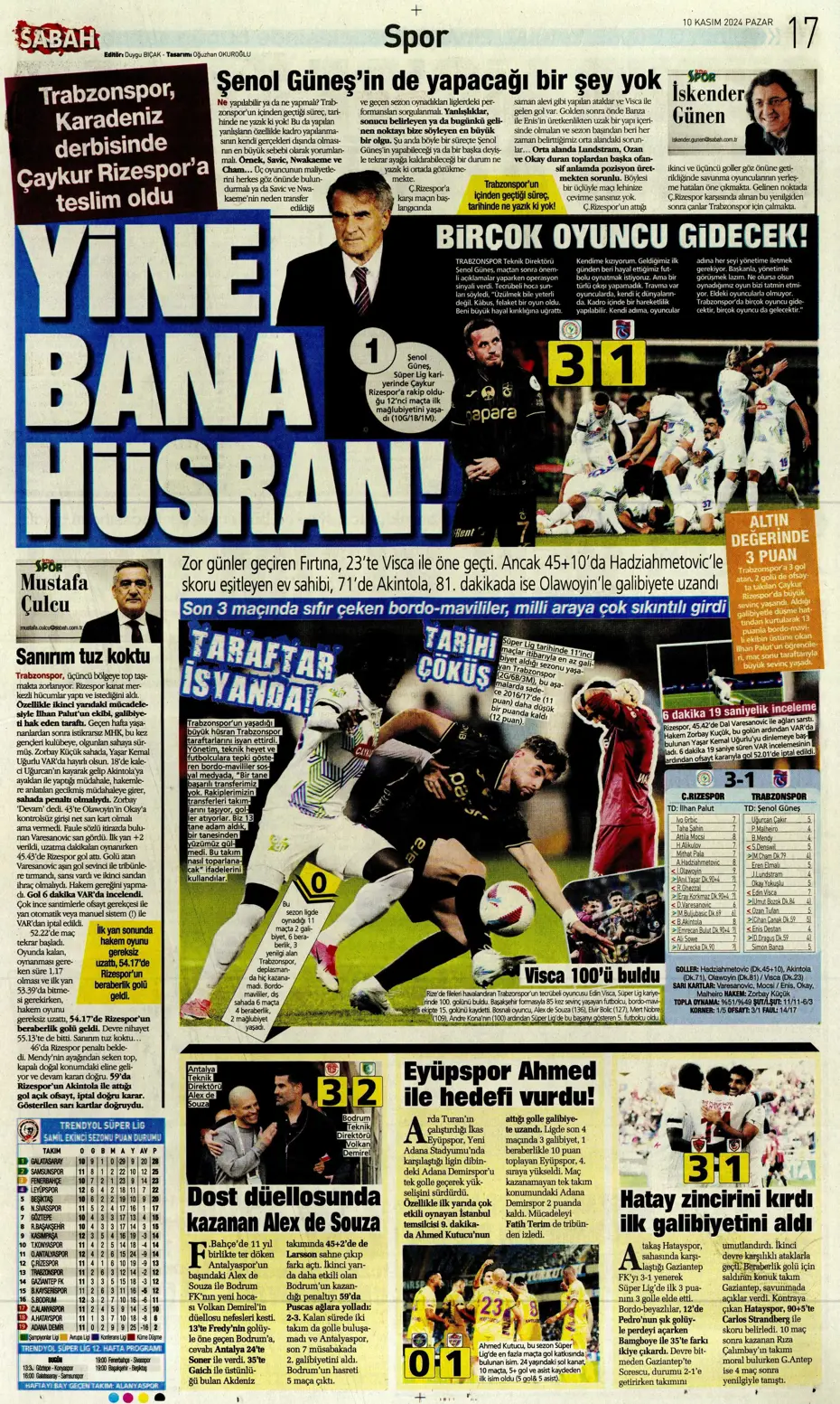 "Cimbom devleri gölgesinde bıraktı" | Sporun manşetleri (10 Kasım 2024) - 21