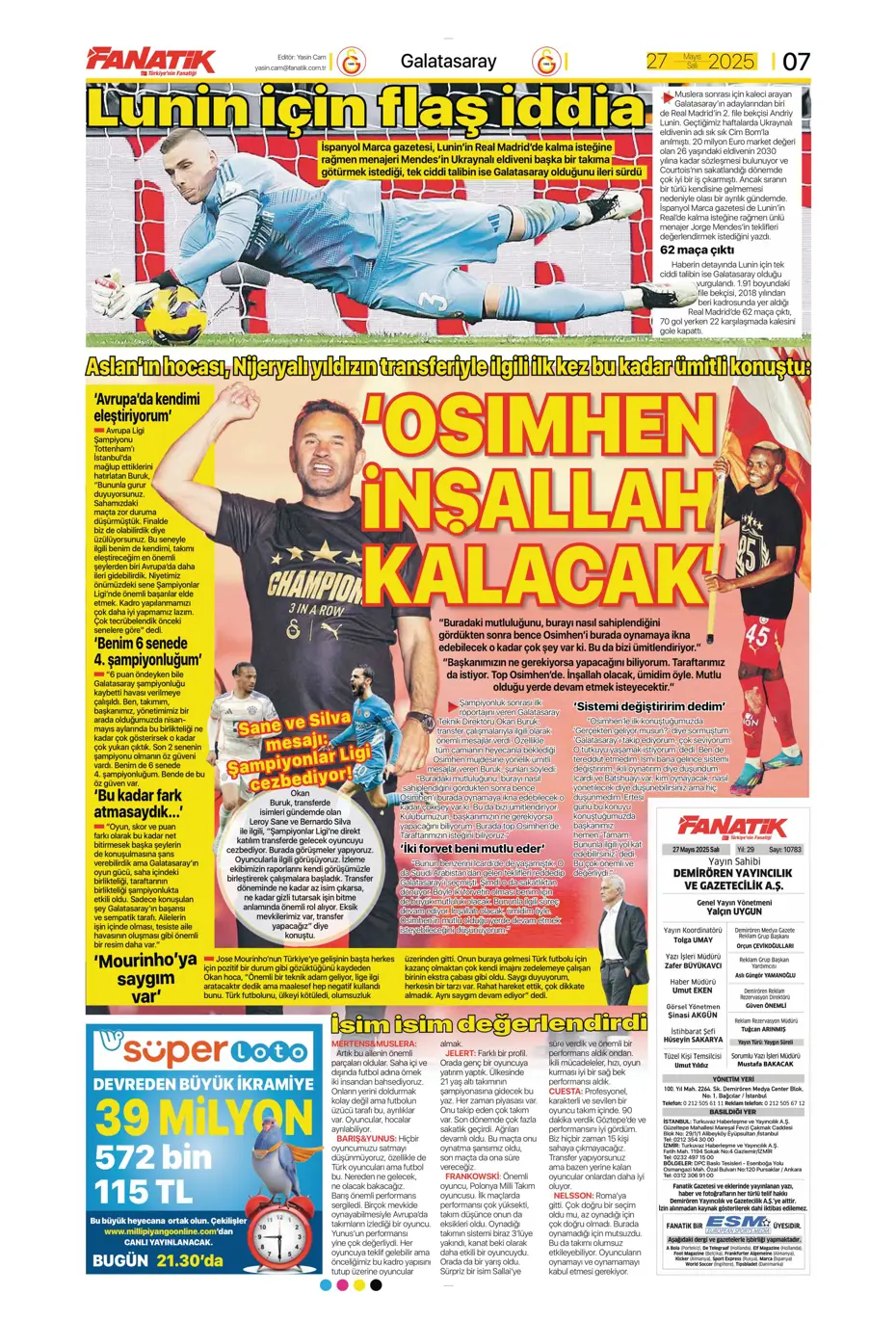 "Fenerbahçe'ye tarihi şok" | Sporun manşetleri - 7