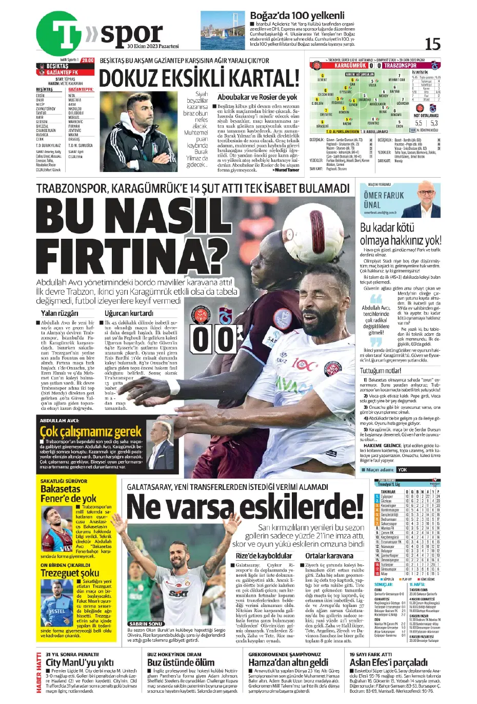 "Fenerbahçe kasırgası" | Sporun manşetleri (30 Ekim 2023) - 32