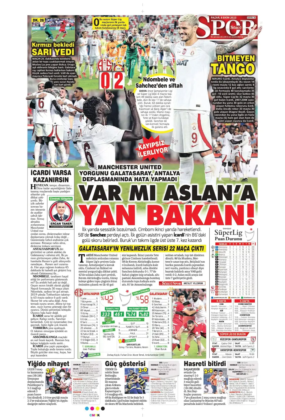 "Bjelica gidiyor, Avcı geliyor" | Sporun manşetleri (8 Ekim 2023) - 36