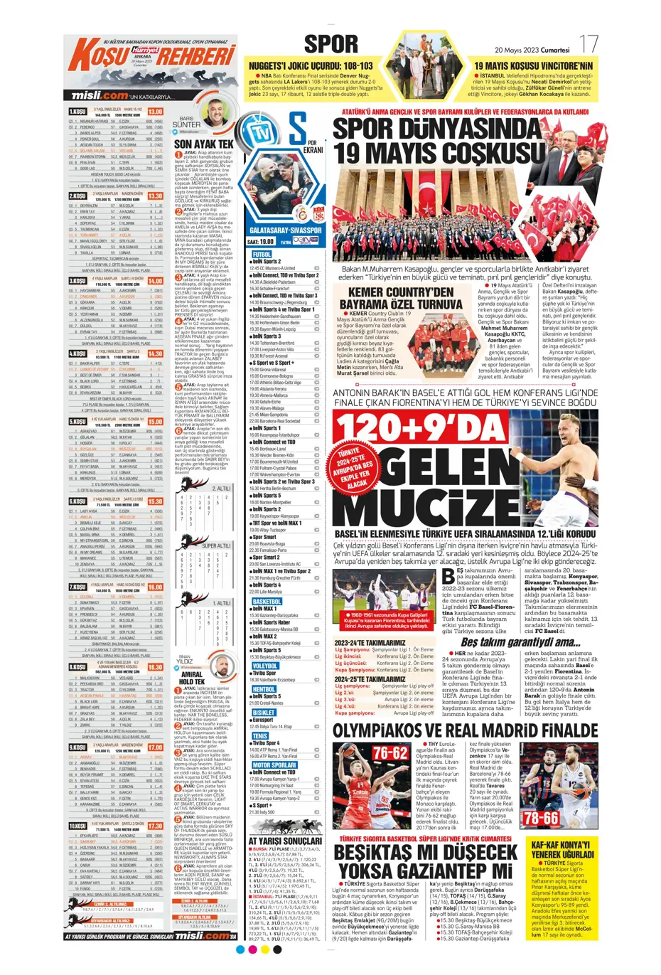 "Aslan'dan dev hamle" Günün spor manşetleri (20 Mayıs 2023) - 8