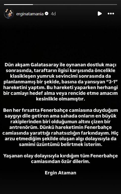 Fenerbahçe'den Ergin Ataman'ın hareketine ilk tepki - 5