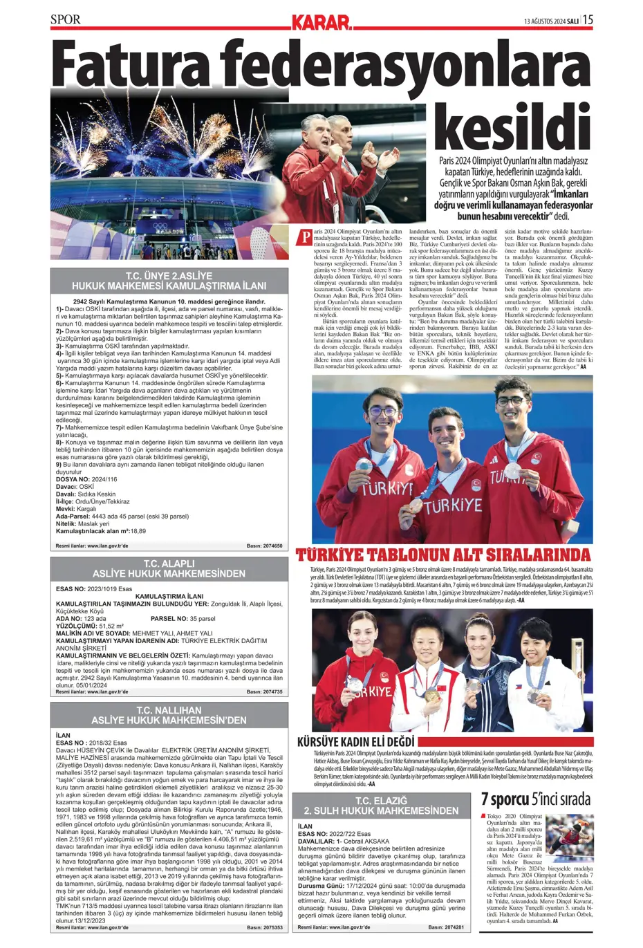 "Szymanski'ye 27 milyon euroluk teklif" | Sporun manşetleri - 20