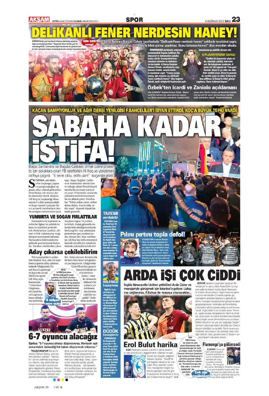 "Devler Ligi'ne süper Aslan" | Sporun manşetleri (6 Haziran 2023) - 4
