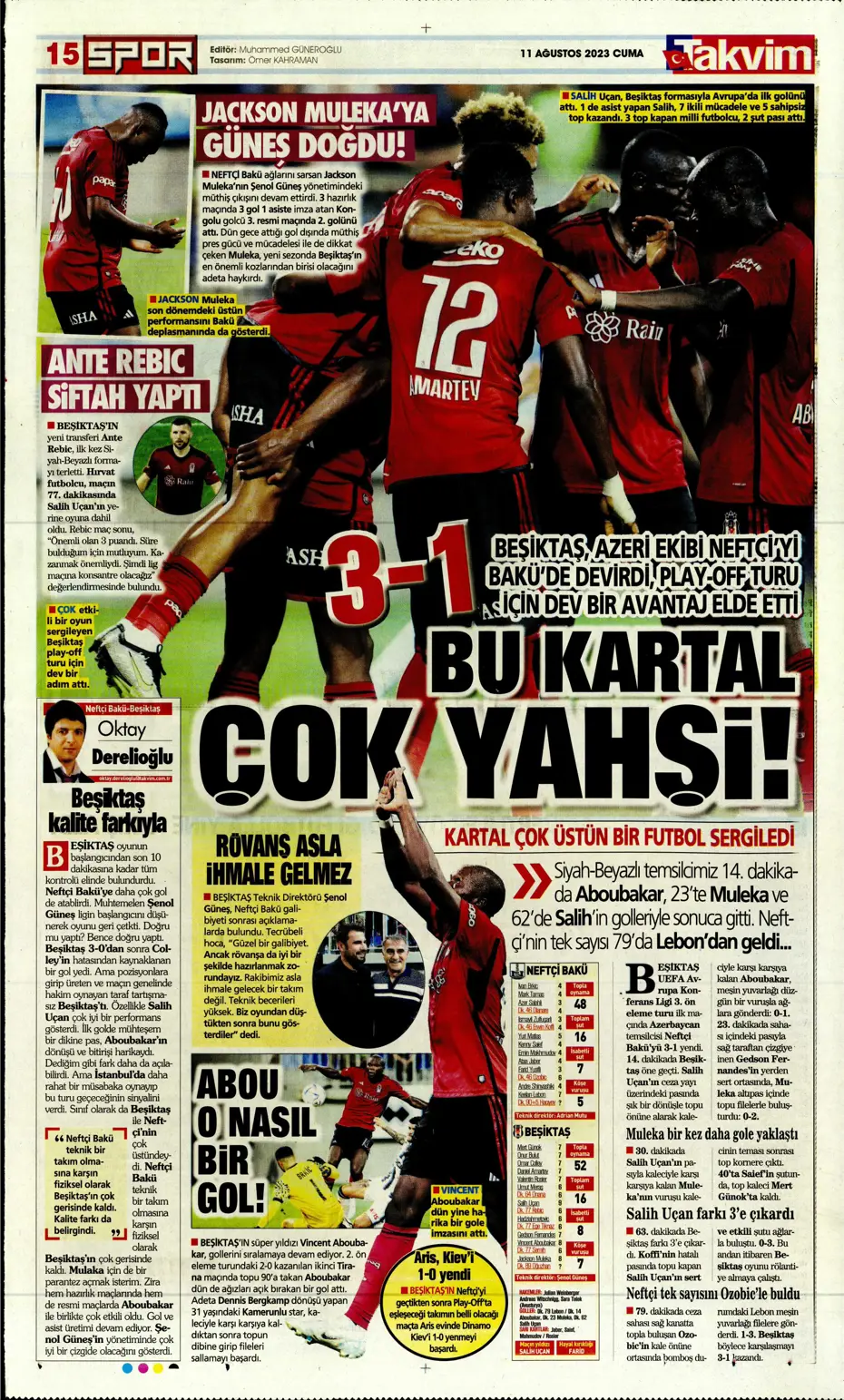 "Cengiz Ünder için yeni görüşme" | Sporun manşetleri (11 Ağustos 2023) - 40 "Cengiz Ünder için yeni görüşme" | Sporun manşetleri (11 Ağustos 2023) - 40