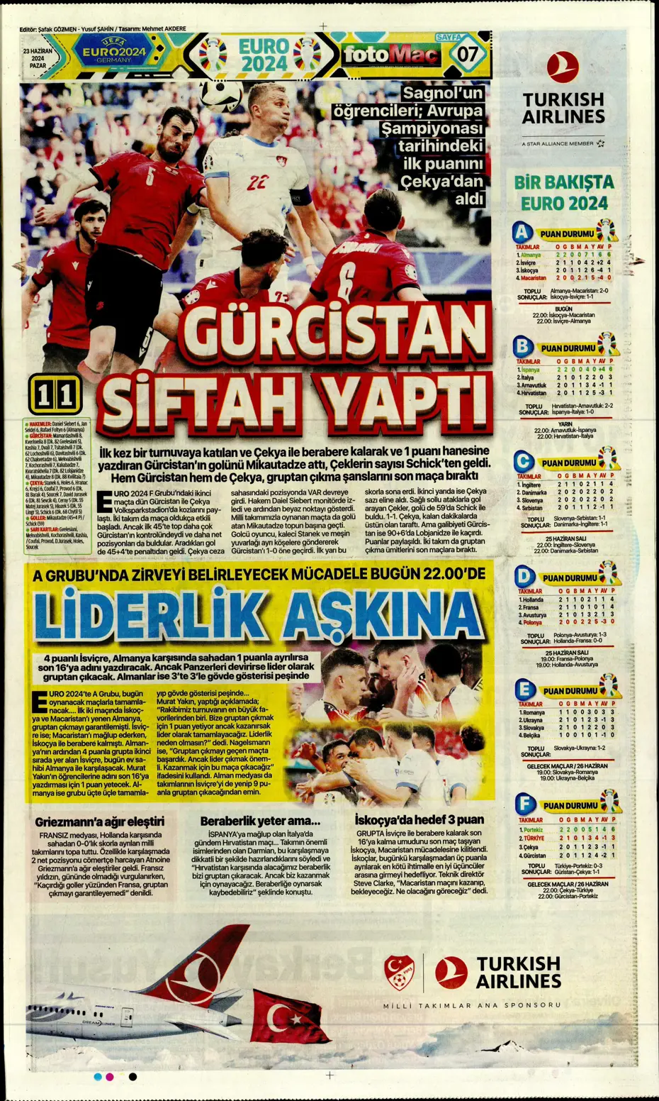 "Liderlik gitti tur elimizde" | Sporun Manşetleri (23 Haziran 2024) - 19