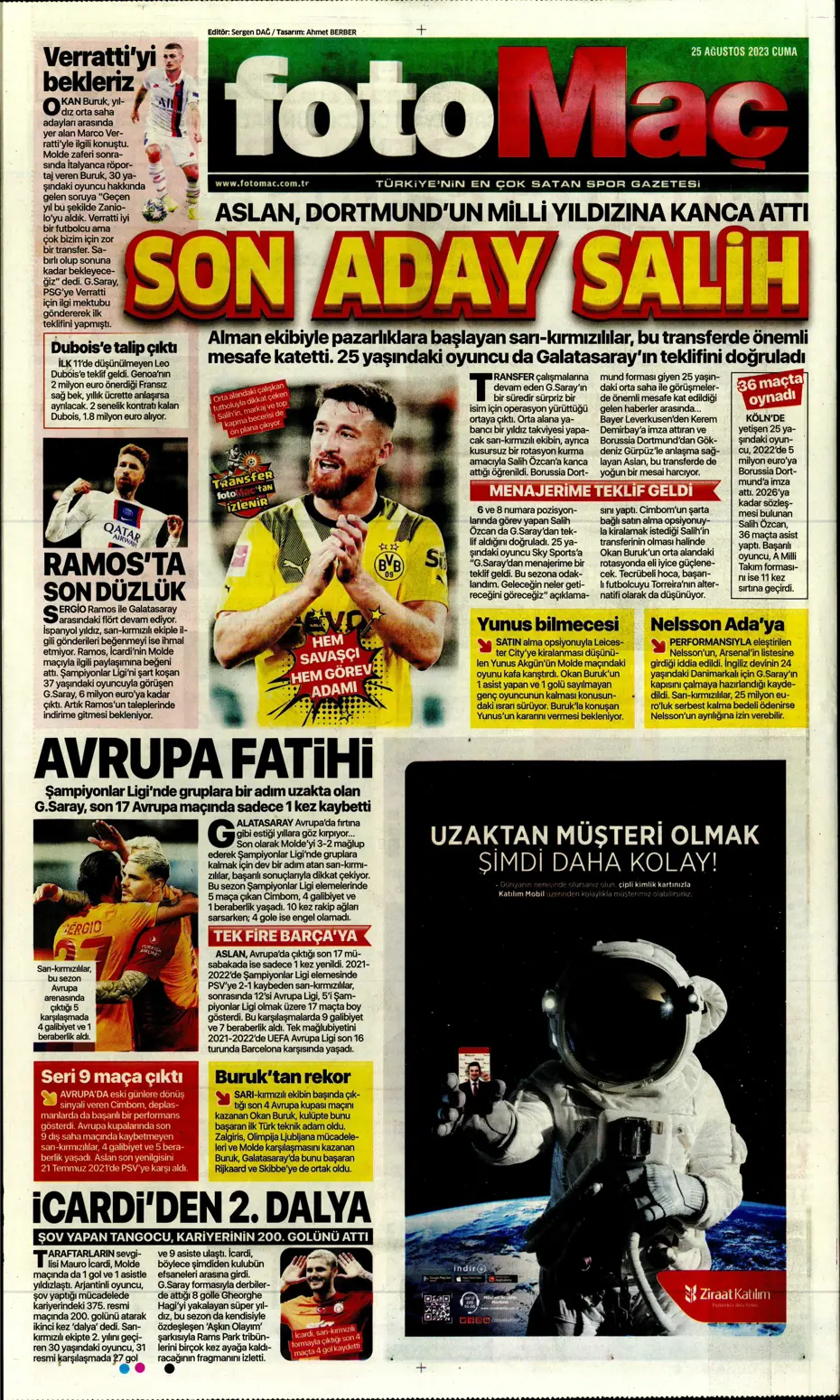 "Fenerbahçe'den 5'i 1 yerde" | Sporun manşetleri (25 Ağustos 2023) - 19