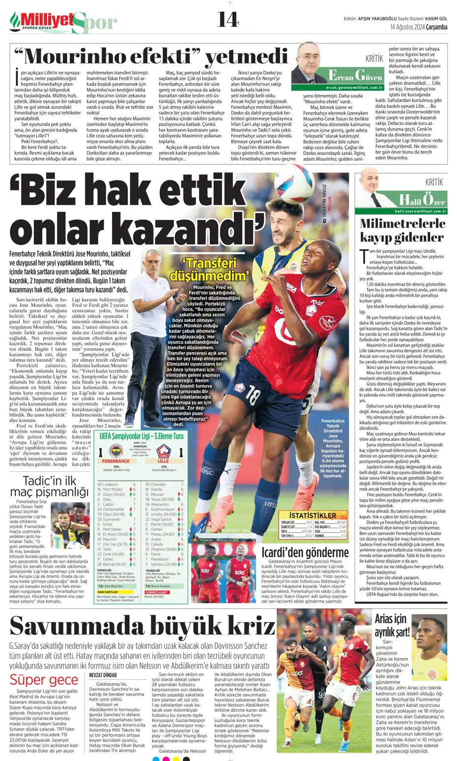 "Yüzde bin şanssızlık" | Sporun manşetleri - 20