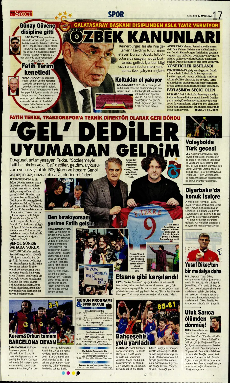 "Mourinho'nun Rangers stratejisi" | Sporun manşetleri - 24