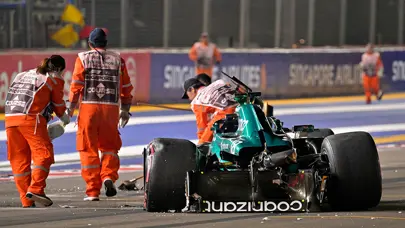 Formula 1'de korkutan kaza