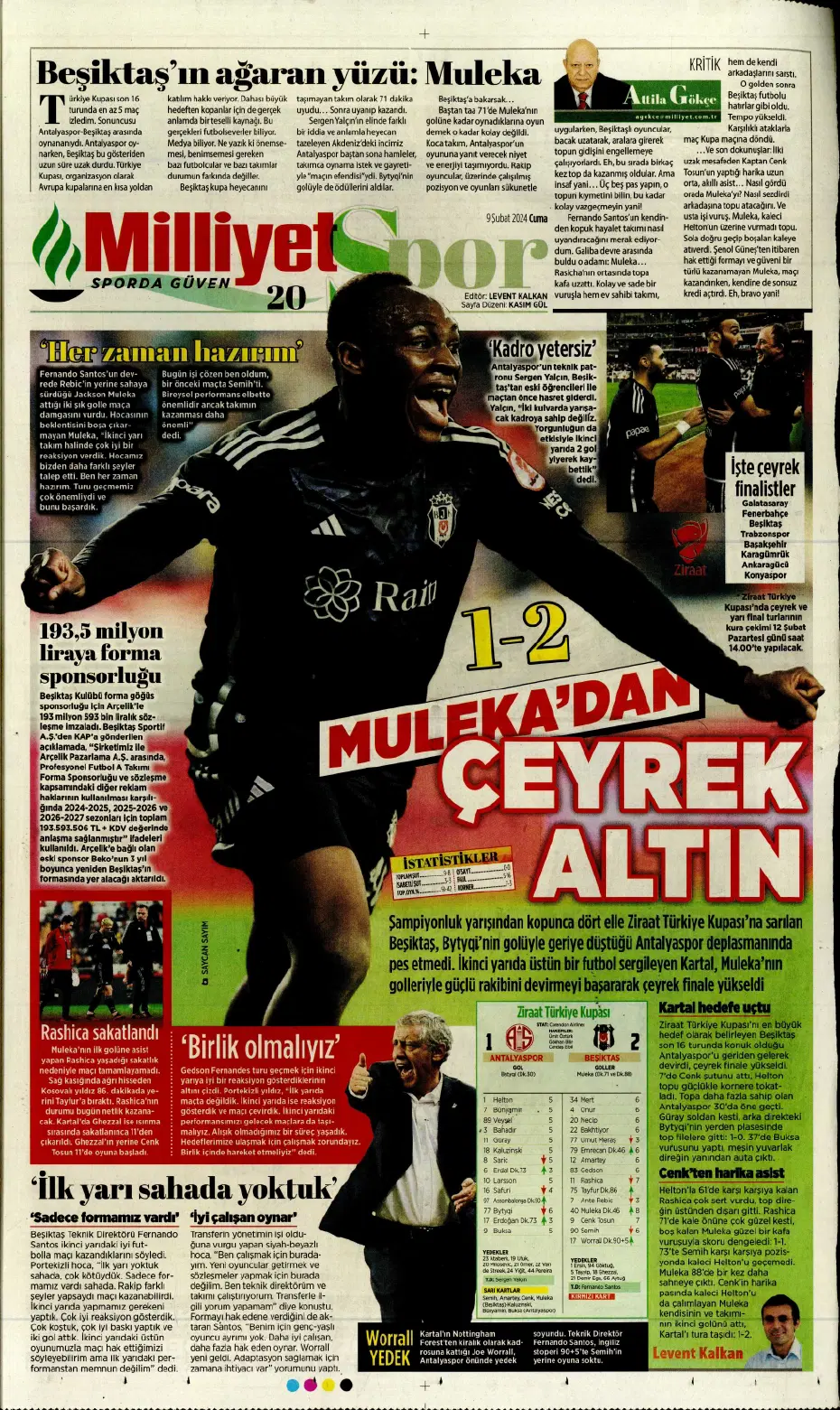 "Icardi &amp; Dzeko'yu geçti" | Sporun manşetleri (9 Şubat 2024) - 18