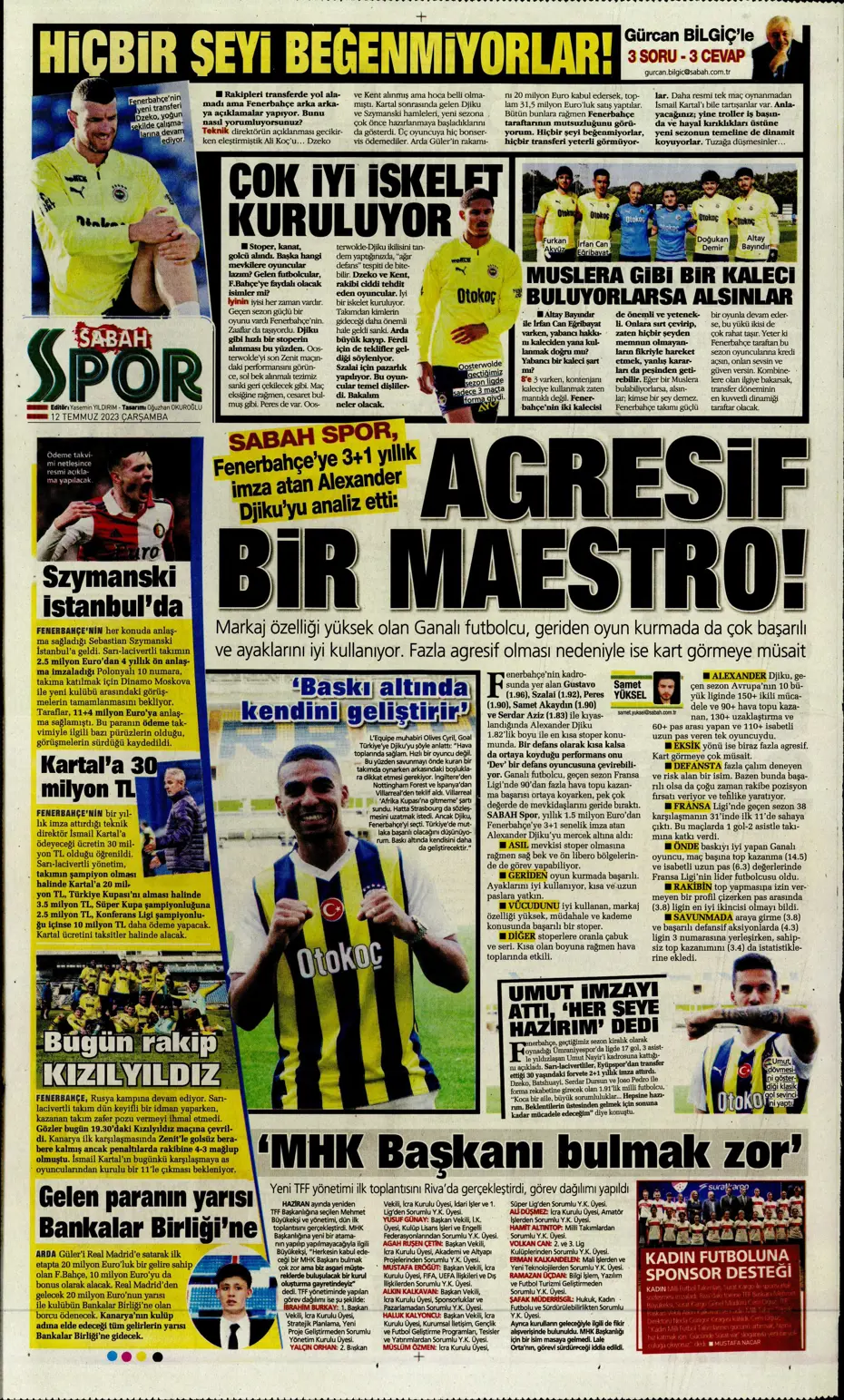 "Icardi'nin yanına 4 dev transfer daha" | Sporun manşetleri (12 Temmuz 2023) - 20