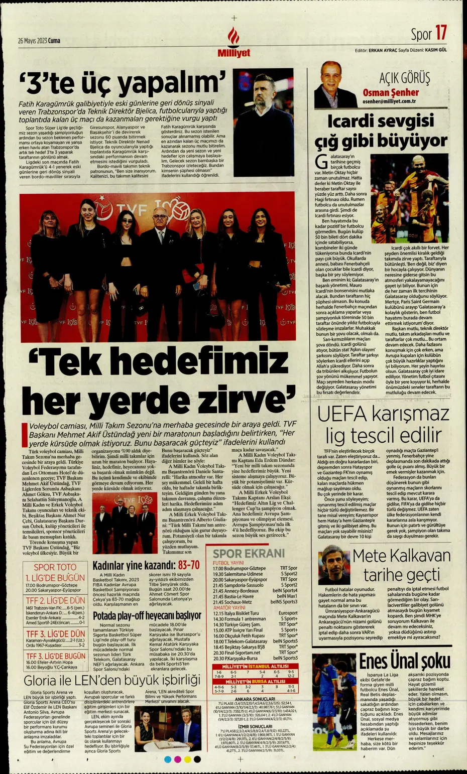 "Divock Origi F.Bahçe'ye doğru" | Sporun manşetleri (26 Mayıs 2023) - 22