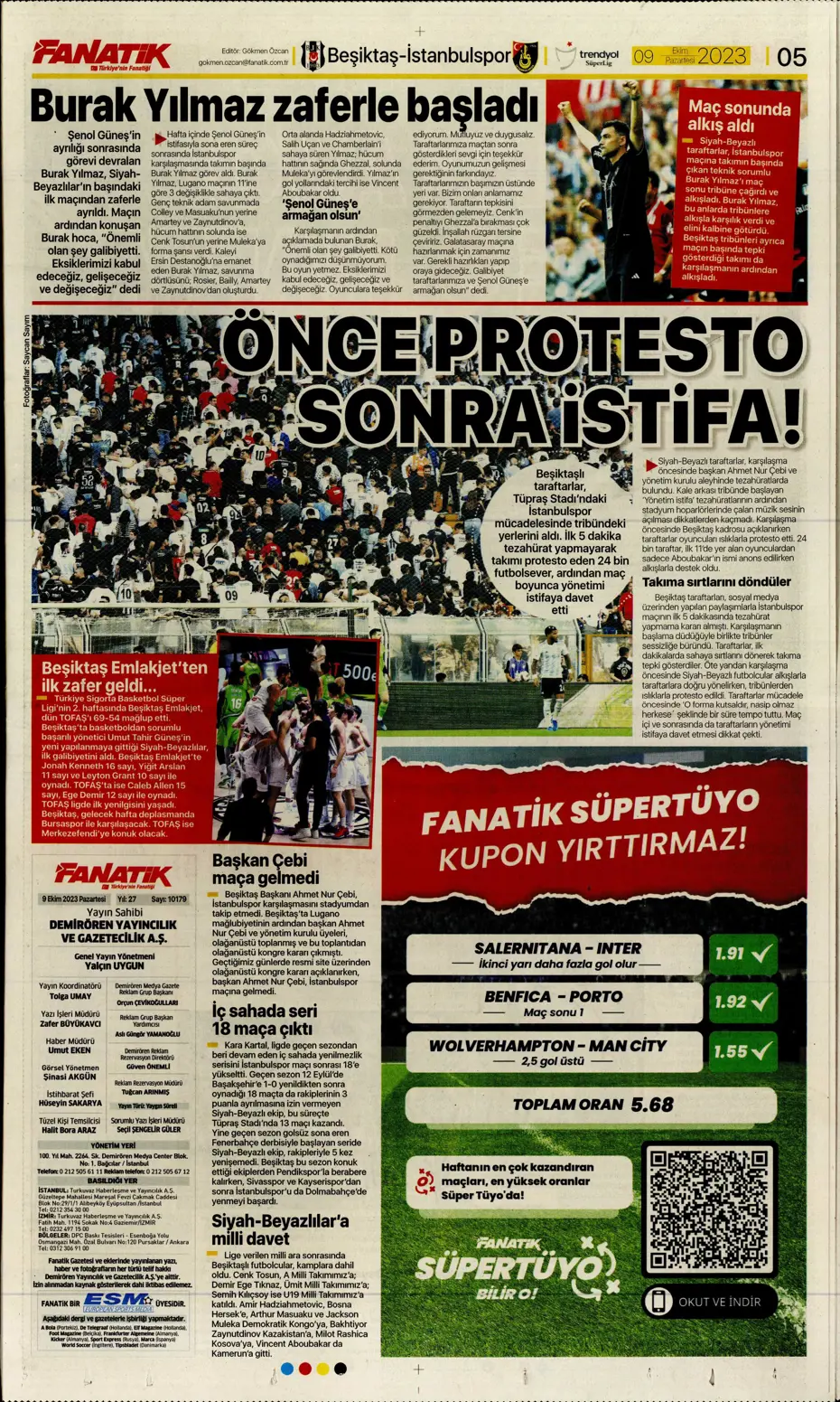 "Ağa da paşa da Fenerbahçe" | Sporun manşetleri (9 Ekim 2023) - 8 "Ağa da paşa da Fenerbahçe" | Sporun manşetleri (9 Ekim 2023) - 8