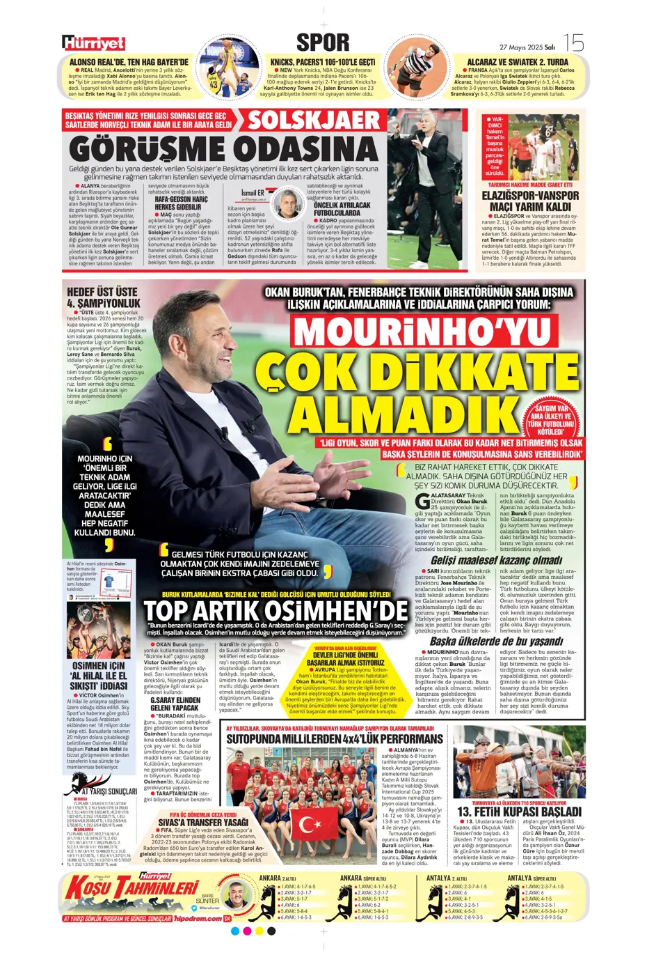 "Fenerbahçe'ye tarihi şok" | Sporun manşetleri - 15