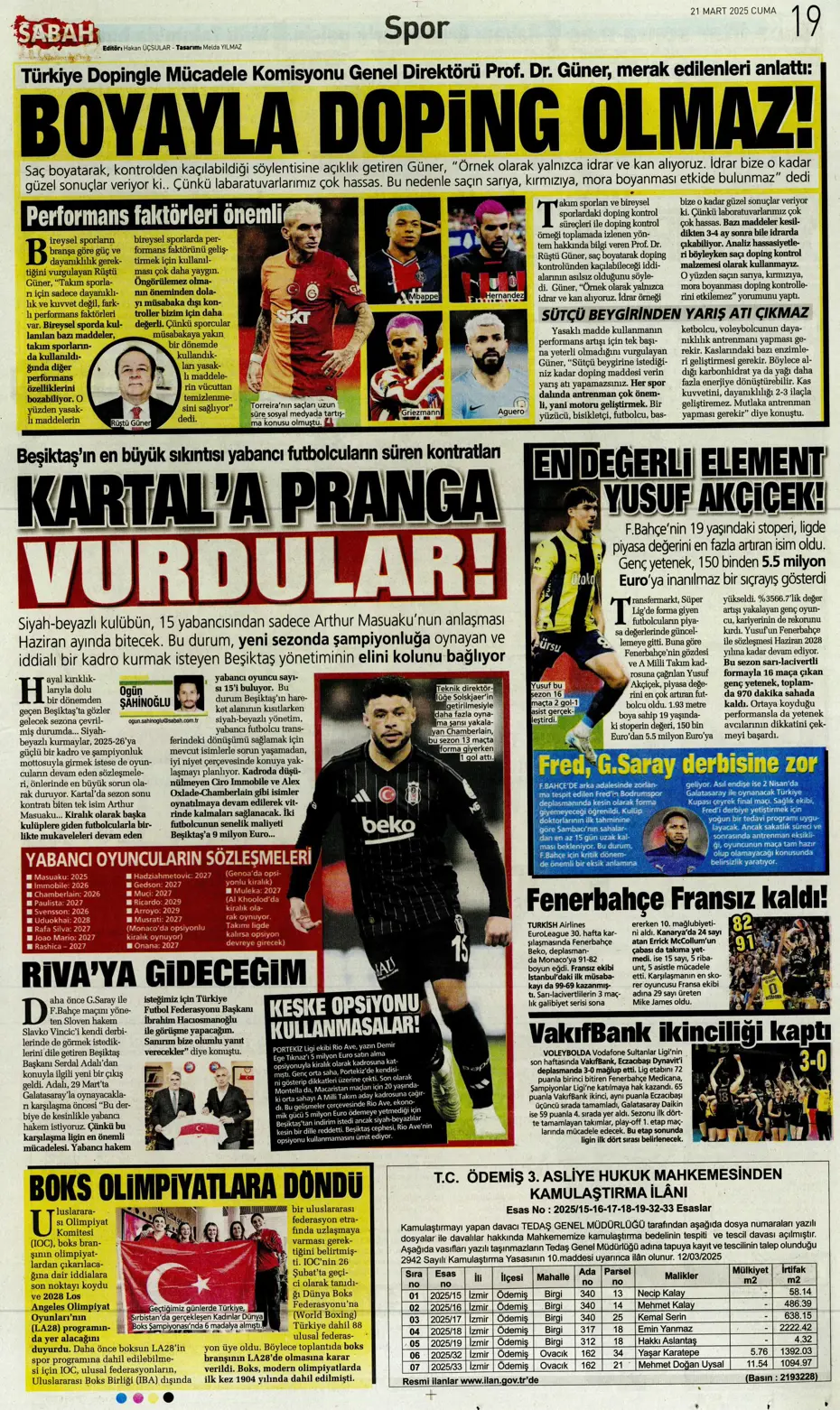 "A sınıfı zafer" | Sporun manşetleri - 20 "A sınıfı zafer" | Sporun manşetleri - 20