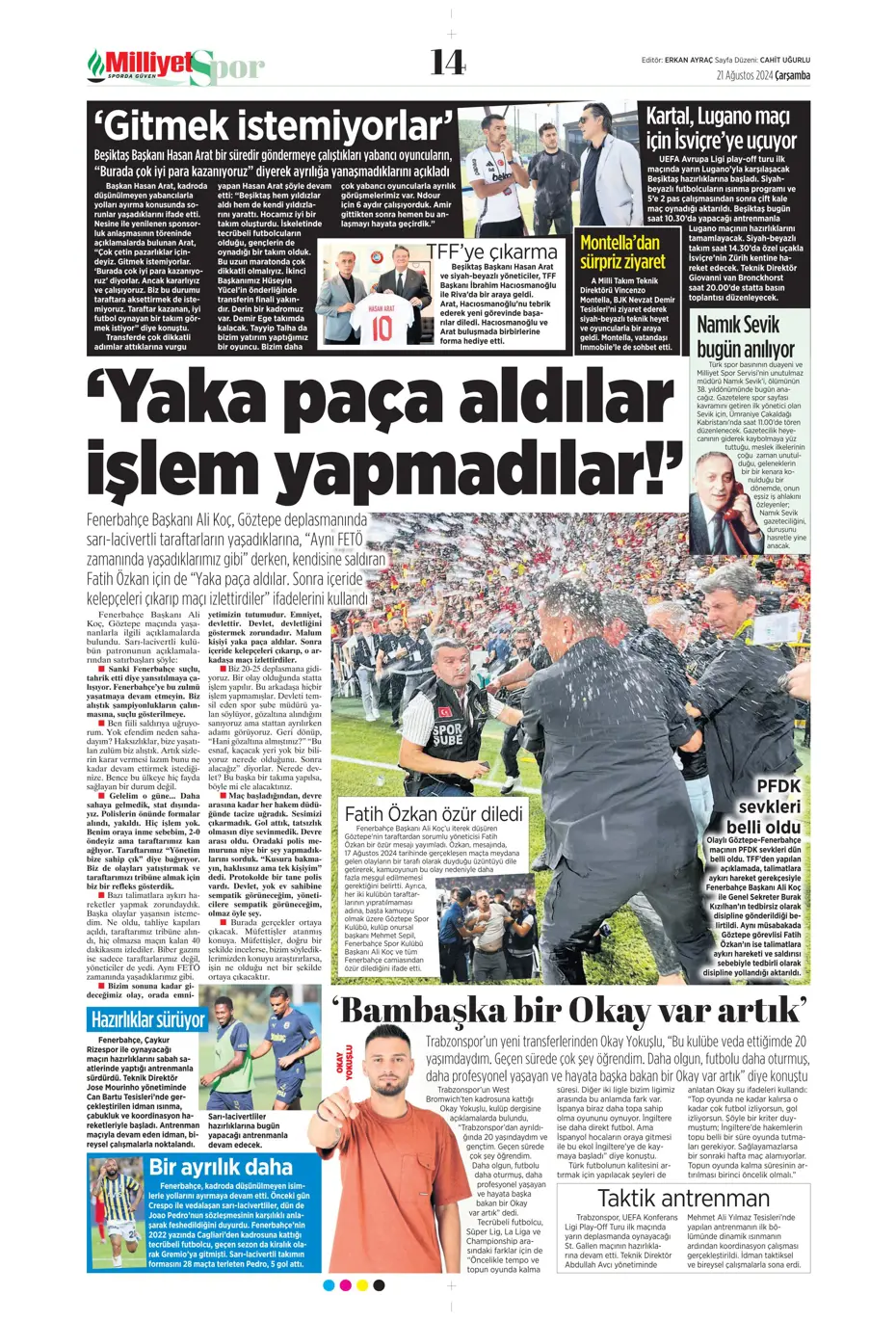"Dev plan Anderson Talisca" | Sporun manşetleri - 21