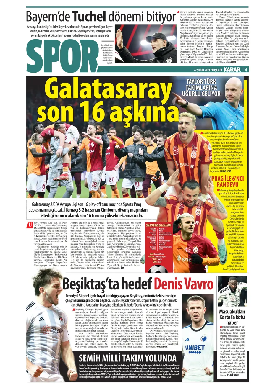 "Fenerbahçe Alex'in peşinde" | Sporun manşetleri (22 Şubat 2024) - 20 "Fenerbahçe Alex'in peşinde" | Sporun manşetleri (22 Şubat 2024) - 20
