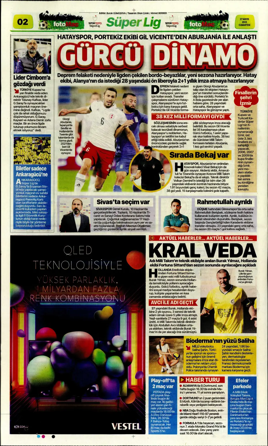 "4 geliyor, 3 gidiyor" | Sporun manşetleri (27 Mayıs 2023) - 7