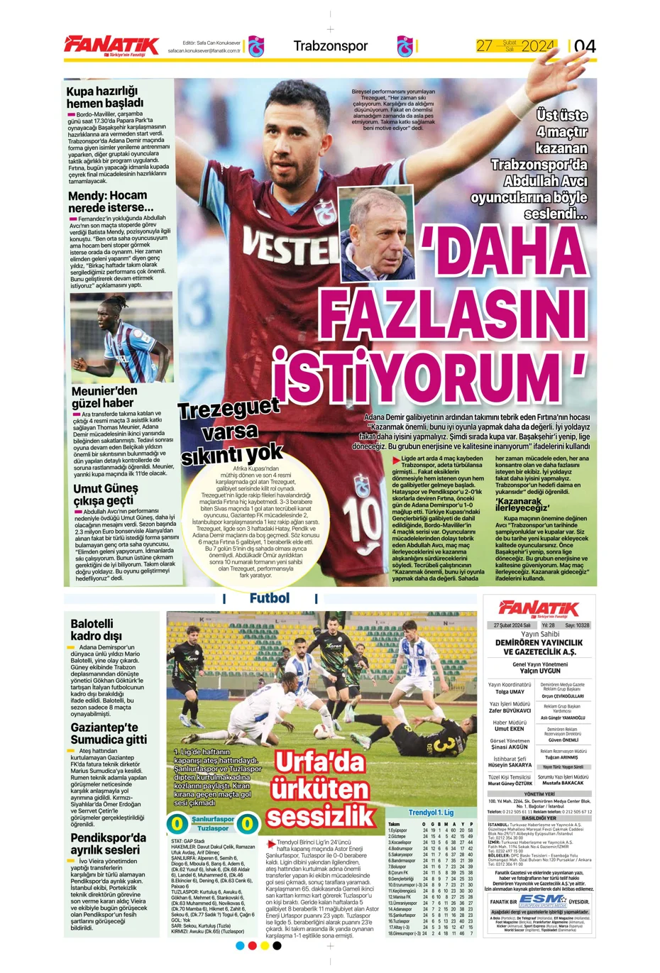 "Icardi'ye selam, zirvede devam" | Sporun manşetleri (27 Şubat 2024) - 1 "Icardi'ye selam, zirvede devam" | Sporun manşetleri (27 Şubat 2024) - 1