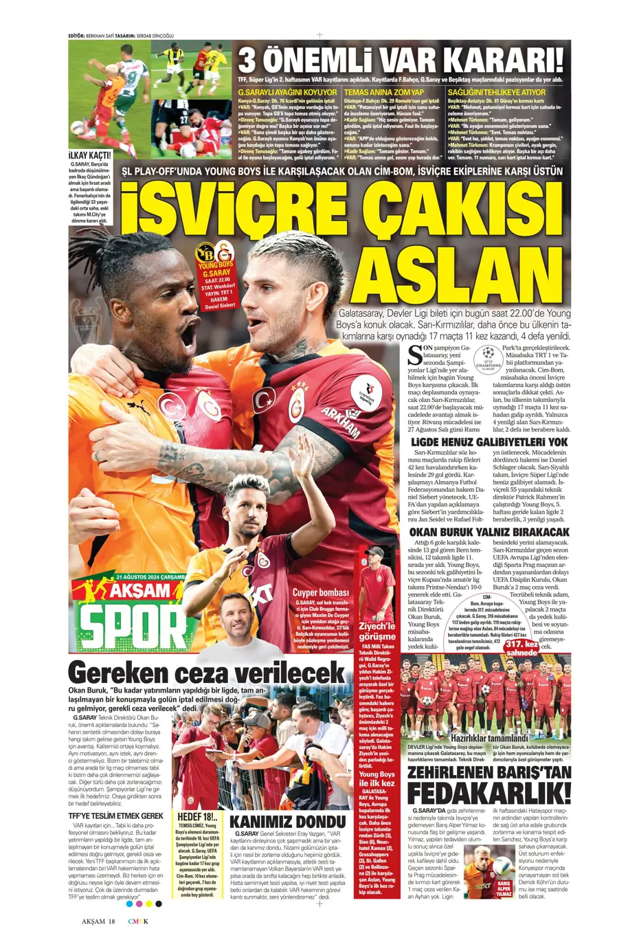 "Dev plan Anderson Talisca" | Sporun manşetleri - 2