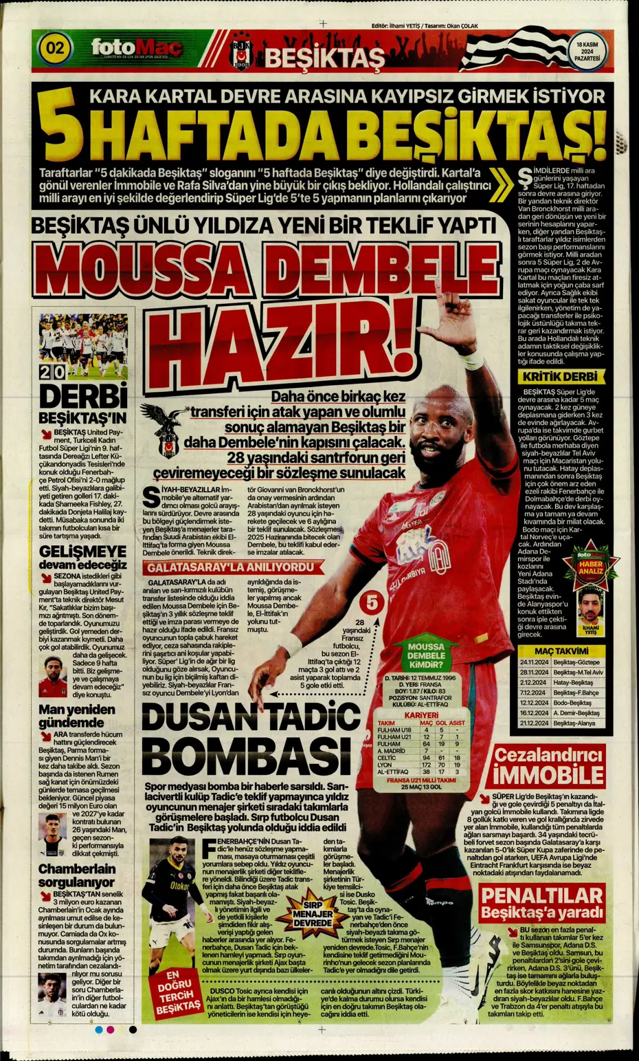 "Talisca olmazsa B planında 2 yıldız var" | Sporun manşetleri - 10