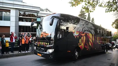 Galatasaray kafilesi, derbi için Florya'dan ayrıldı