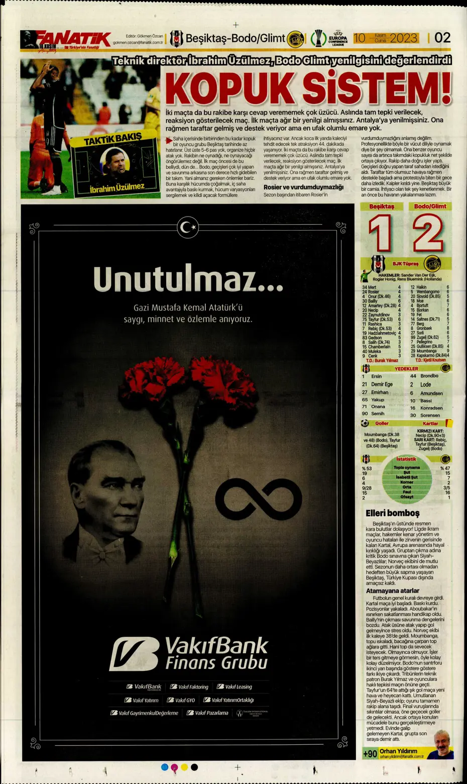 "Antonio Nobre'den skandal cevap" | Sporun manşetleri (10 Kasım 2023) - 5