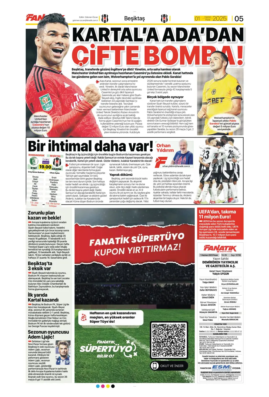 "Galatasaray'dan Lewandowski bombası" | Sporun manşetleri - 9