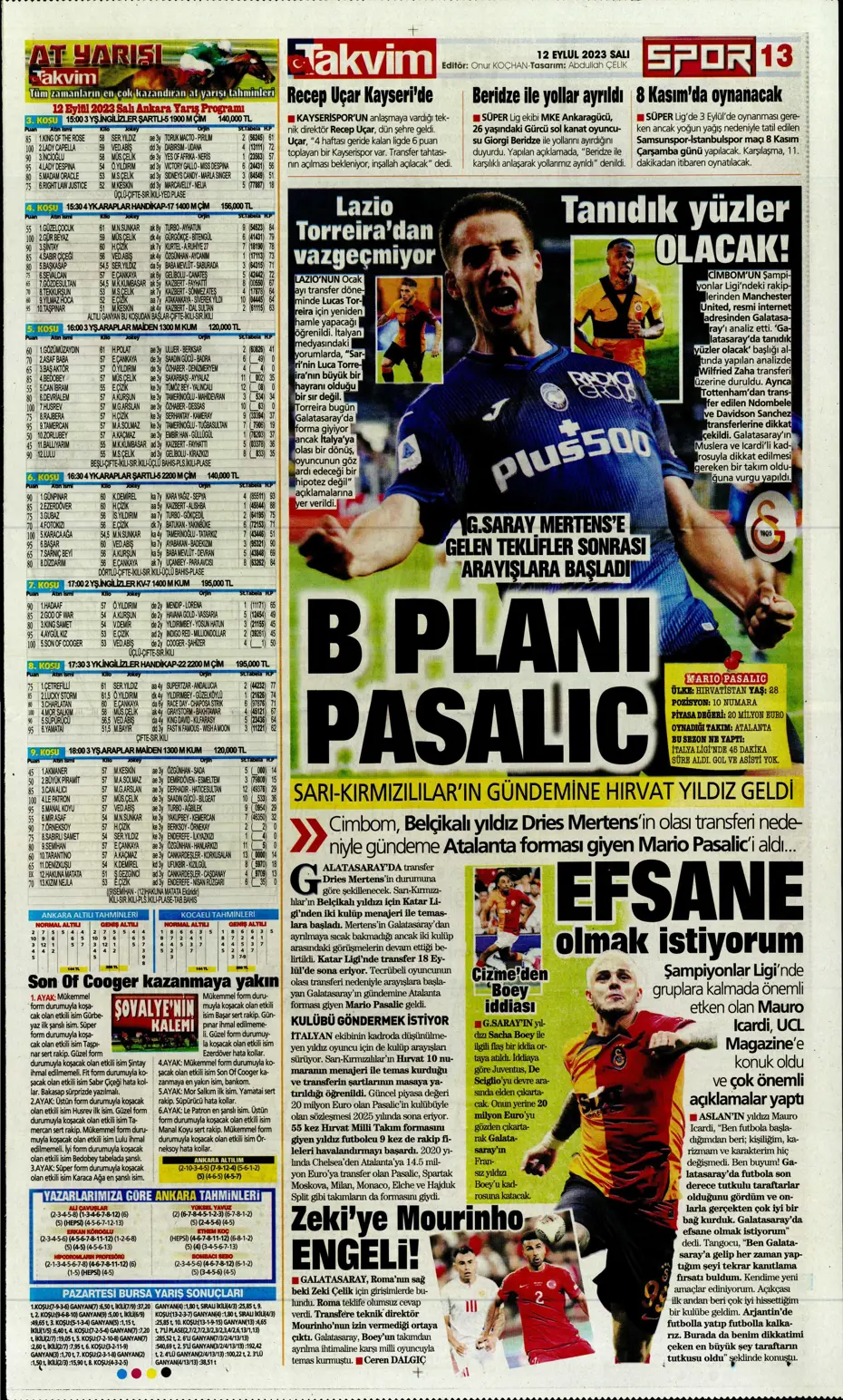 "Kartal'da Lingard sürprizi" | Sporun manşetleri (12 Eylül 2023) - 31