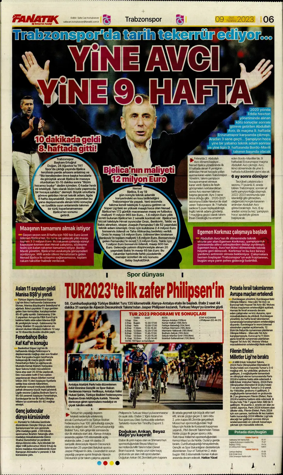 "Ağa da paşa da Fenerbahçe" | Sporun manşetleri (9 Ekim 2023) - 9 "Ağa da paşa da Fenerbahçe" | Sporun manşetleri (9 Ekim 2023) - 9