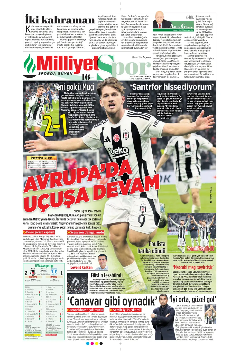 "Fenerbahçe'den Boca Juniors'a rest" | Sporun manşetleri (7 Kasım 2024) - 17